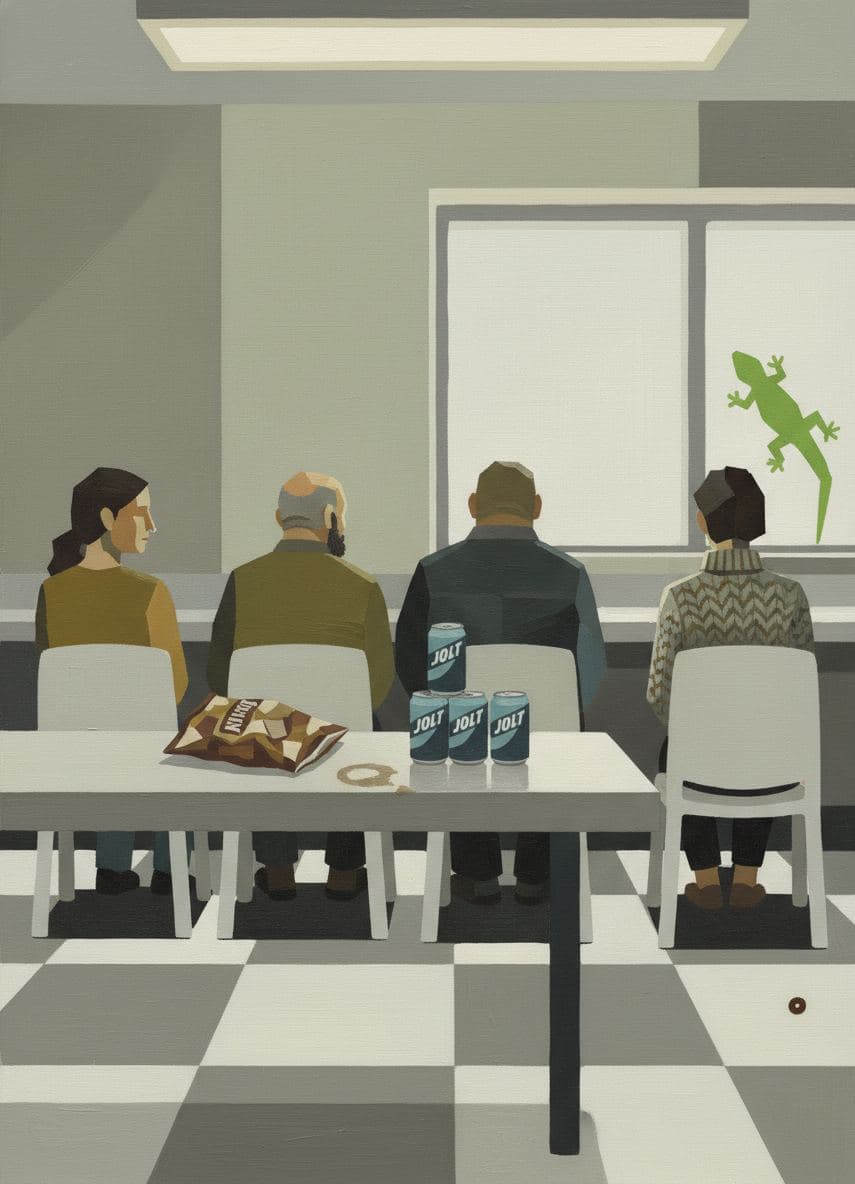 Laundromat Lizard's Big Day — abstract work by Viktor Eklund — MODULAR · a one-of-a-kind original