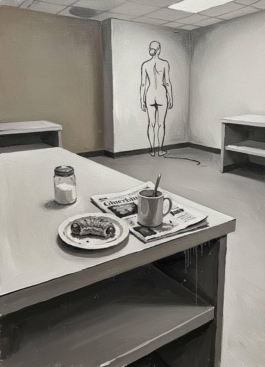 Leaving the Sausage Roll — abstract work by Saskia Vandenberg — MODULAR · a one-of-a-kind original