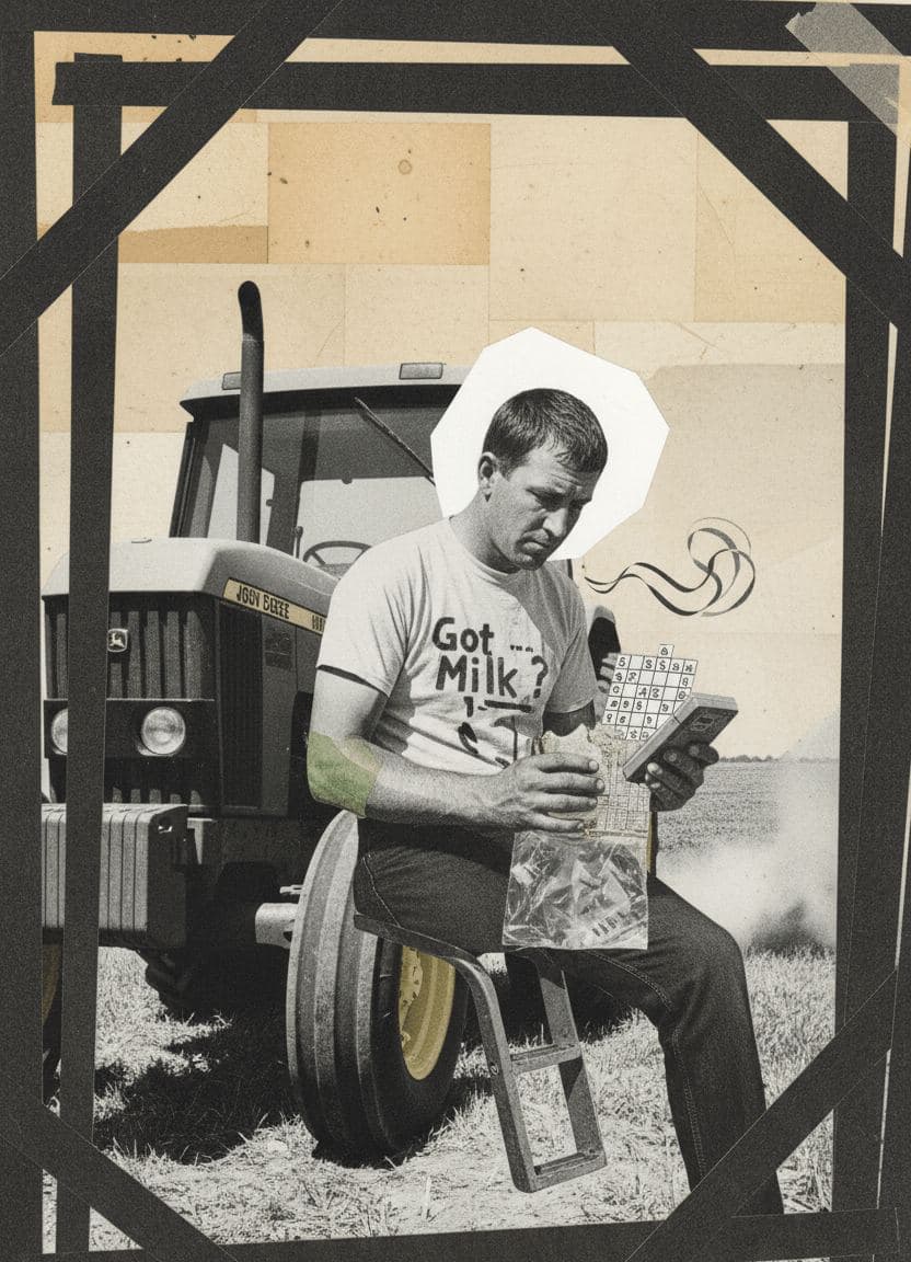 midday sun, earth turned — collage by Salim Ouattara — MODULAR · 13 × 18 cm limited edition of 10