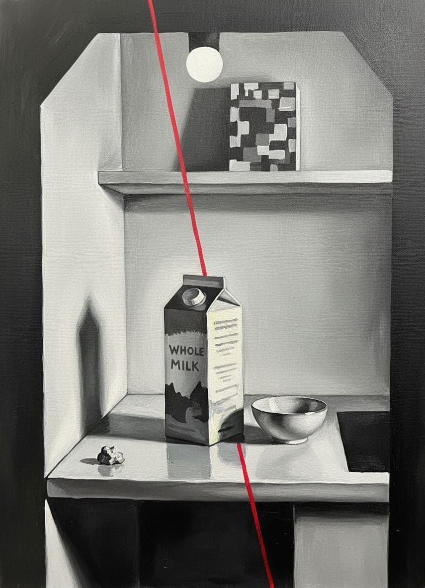 Milk Carton on the Counter — abstract work by Viktor Eklund — MODULAR · a one-of-a-kind original