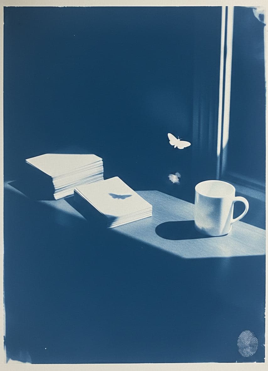 Moth at the Windowpane — abstract work by Viktor Eklund — MODULAR · a one-of-a-kind original