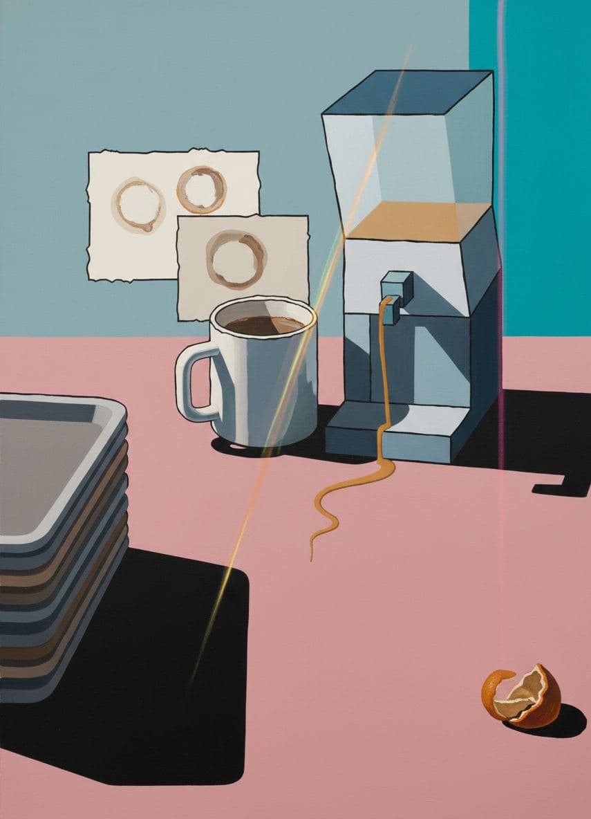 Mug Stains on Counter — abstract work by Viktor Eklund — MODULAR · a one-of-a-kind original