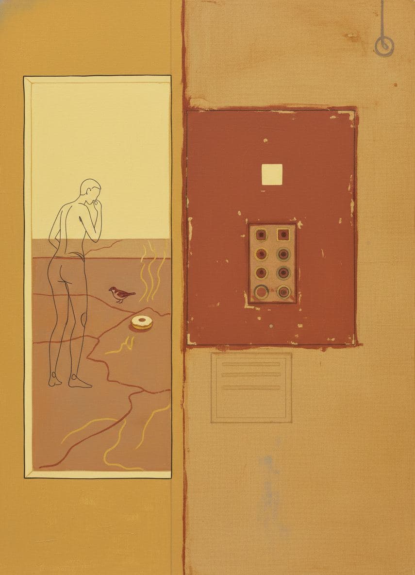 Noticing the Missing Button — abstract work by Saskia Vandenberg — MODULAR · a one-of-a-kind original