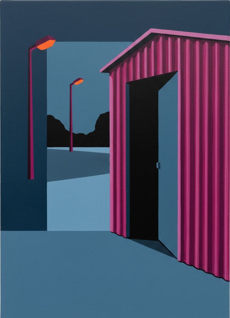 Painting the Shed Magenta — abstract work by Viktor Eklund — MODULAR · a one-of-a-kind original