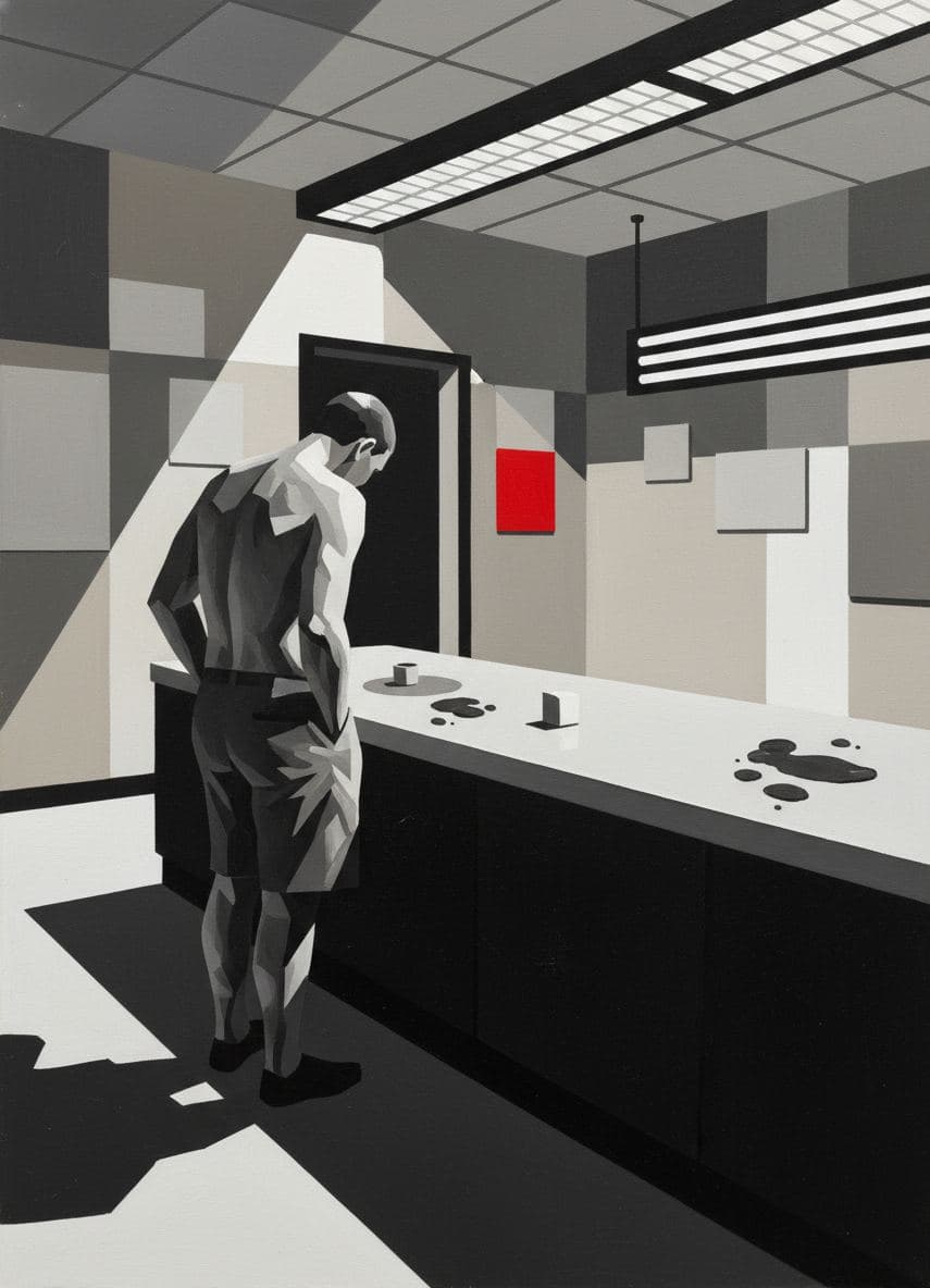 Patrice Turns Away — abstract work by Viktor Eklund — MODULAR · a one-of-a-kind original