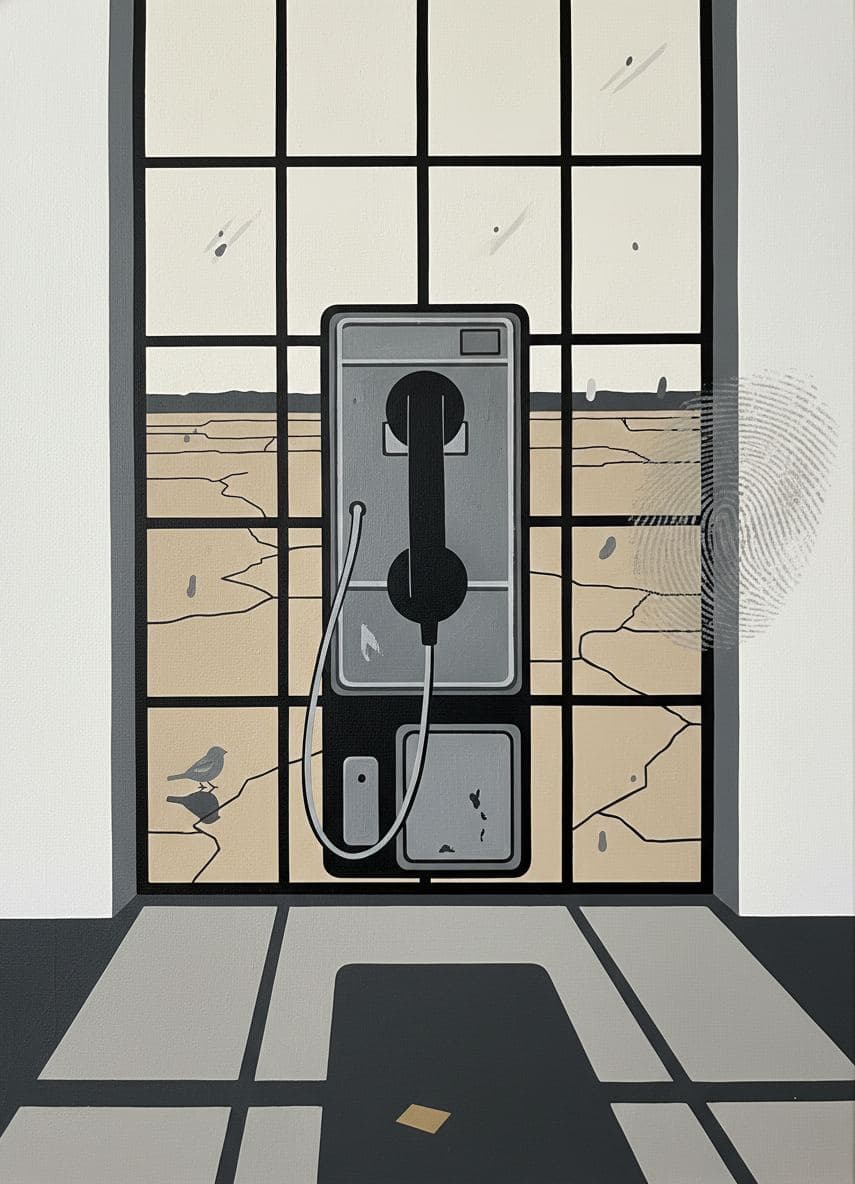 Payphone in an Airport — abstract work by Stefan Tannhäuser — MODULAR · a one-of-a-kind original