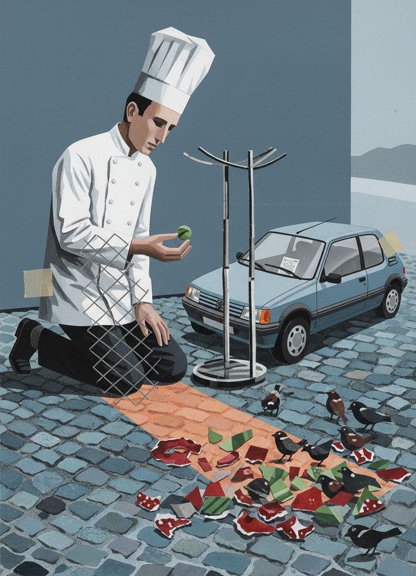 Petit Four on Rue Cler — collage by Irmela Bechmann — MODULAR · a one-of-a-kind original