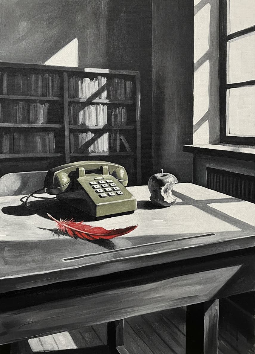 Phone Charging on the Desk — abstract work by Viktor Eklund — MODULAR · a one-of-a-kind original
