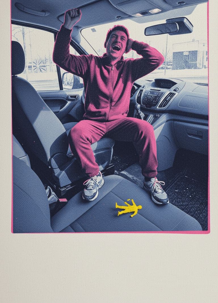 Pickup at the Curb — print by Anya Pietrowski — MODULAR · 13 × 18 cm limited edition of 10