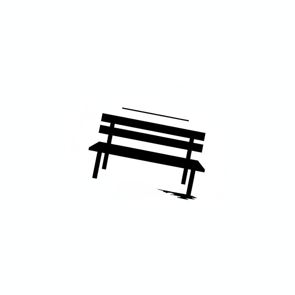 Pine Bench with Closed Sign — print by Saskia Vandenberg — MODULAR · a one-of-a-kind original