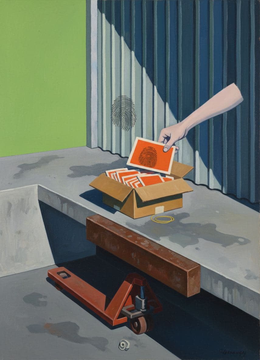 Plucking the Orange Copy — abstract work by Viktor Eklund — MODULAR · a one-of-a-kind original