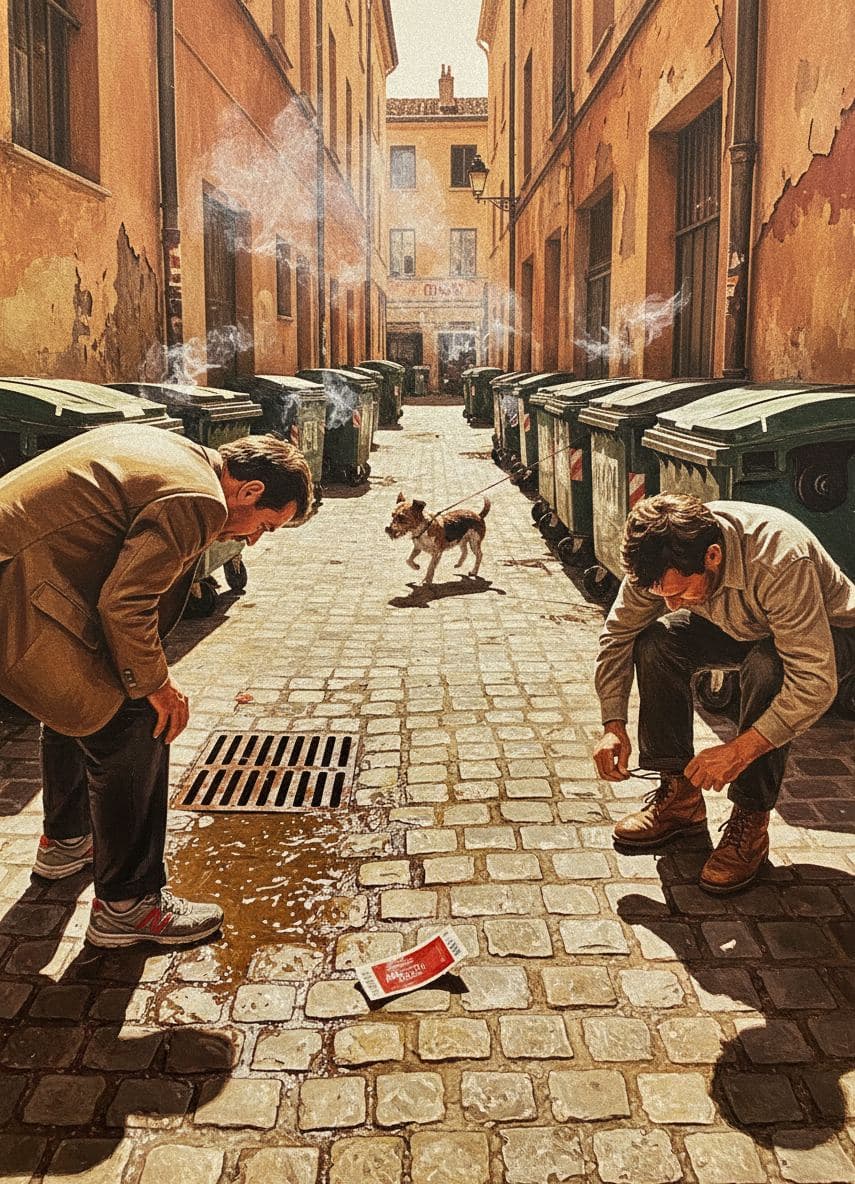 Puddle Water in the Alley — abstract work by Stefan Tannhäuser — MODULAR · a one-of-a-kind original