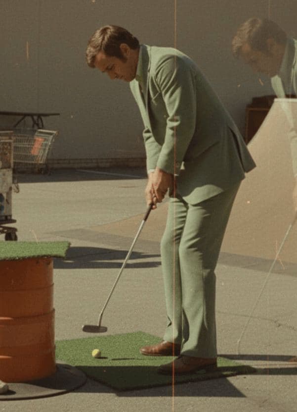 Putter at Traffic Barrel — photograph by Ofelia Soto — MODULAR · 13 × 18 cm limited edition of 10
