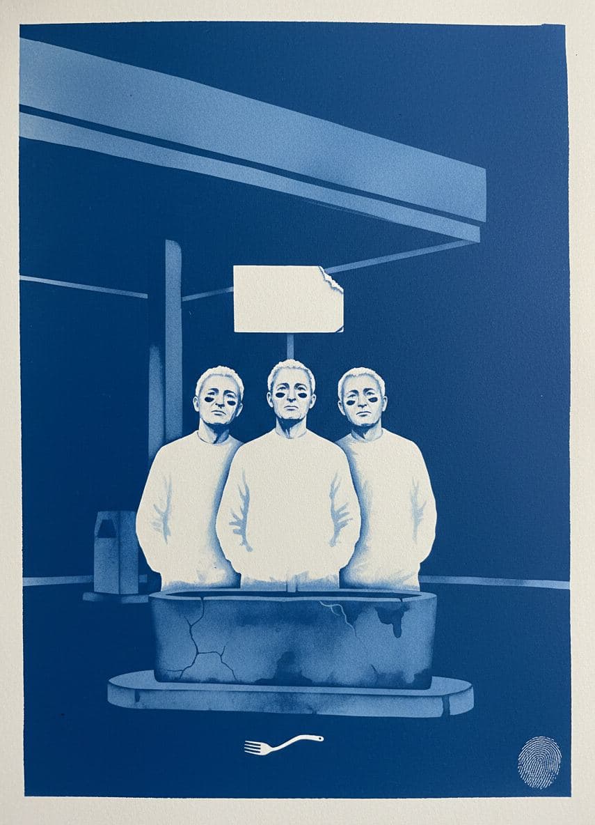 Reading the Lost Cat Notice — abstract work by Viktor Eklund — MODULAR · a one-of-a-kind original