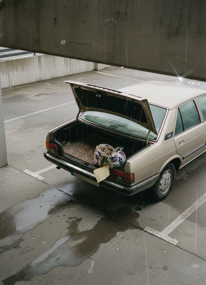 Receipt in the Peugeot Boot — abstract work by Stefan Tannhäuser — MODULAR · a one-of-a-kind original