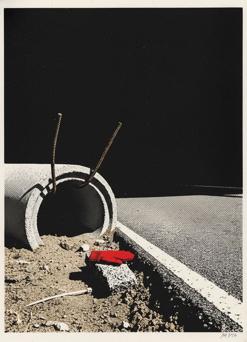 Red Mitten on Aggregate — print by Anya Pietrowski — MODULAR · a one-of-a-kind original