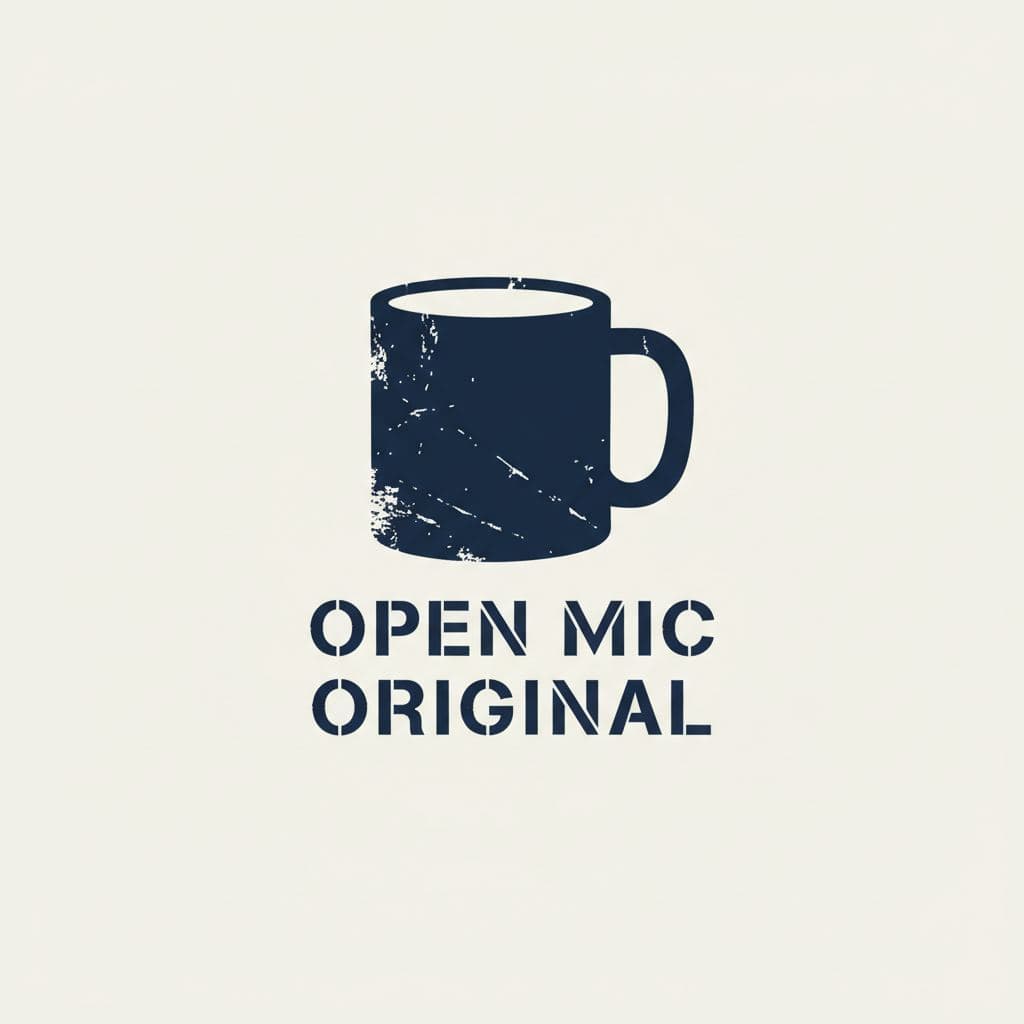 Rusty Mug Open Mic Tee — print — MODULAR · a one-of-a-kind original