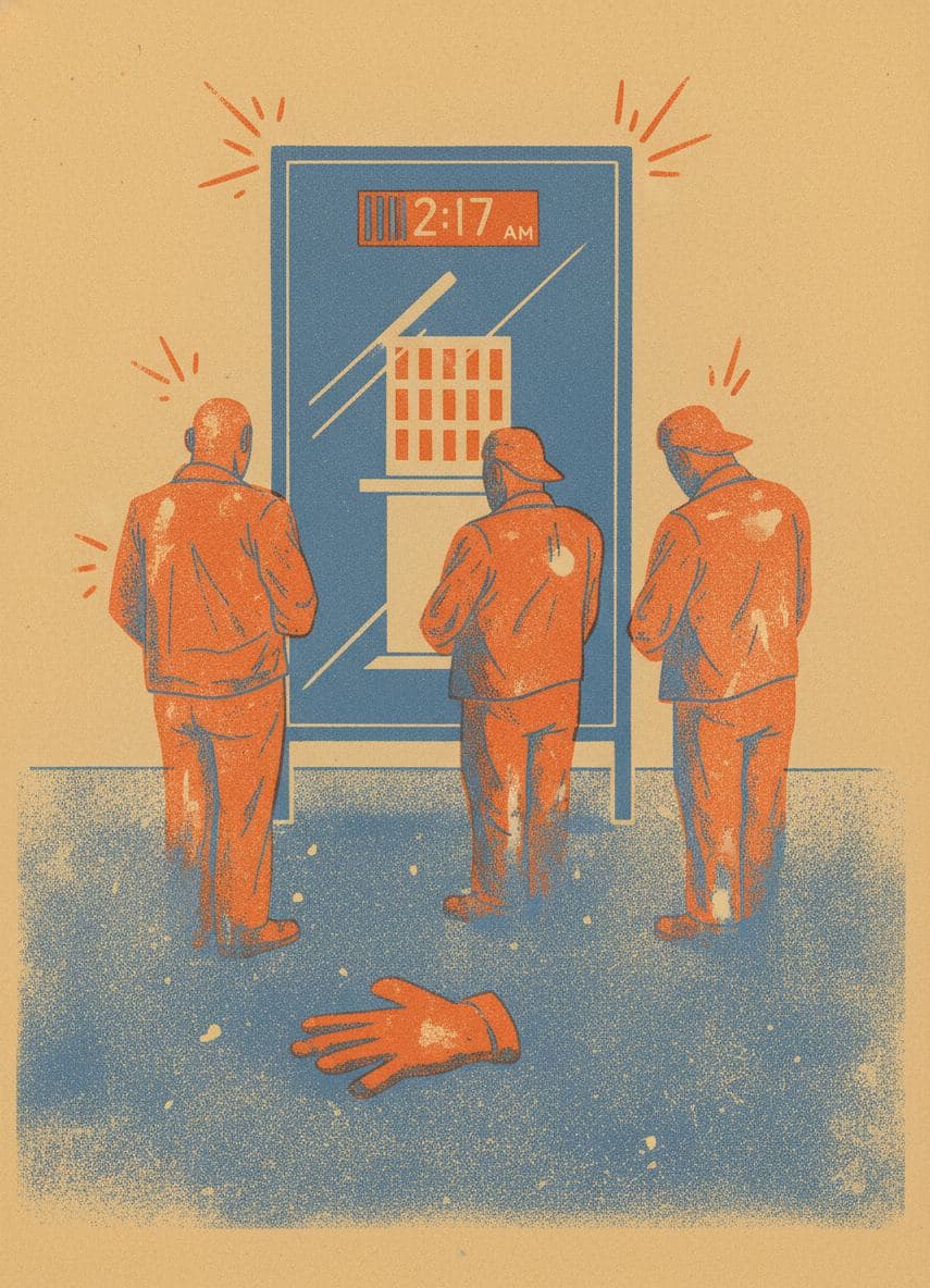 Sanitation Crew at 2 AM — print by Irmela Bechmann — MODULAR · a one-of-a-kind original