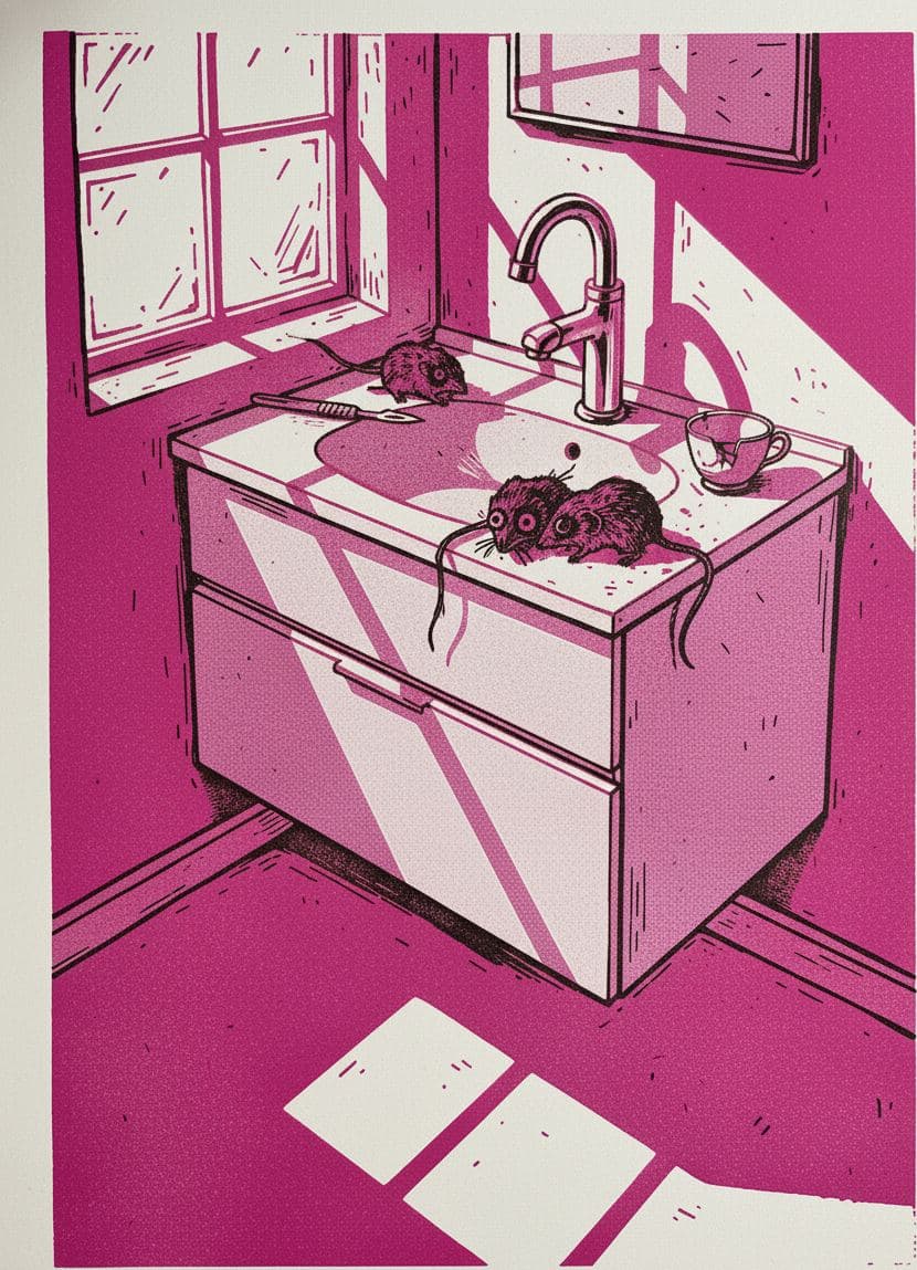 Scalpel on the Vanity — print by Hilda Prosser — MODULAR · a one-of-a-kind original