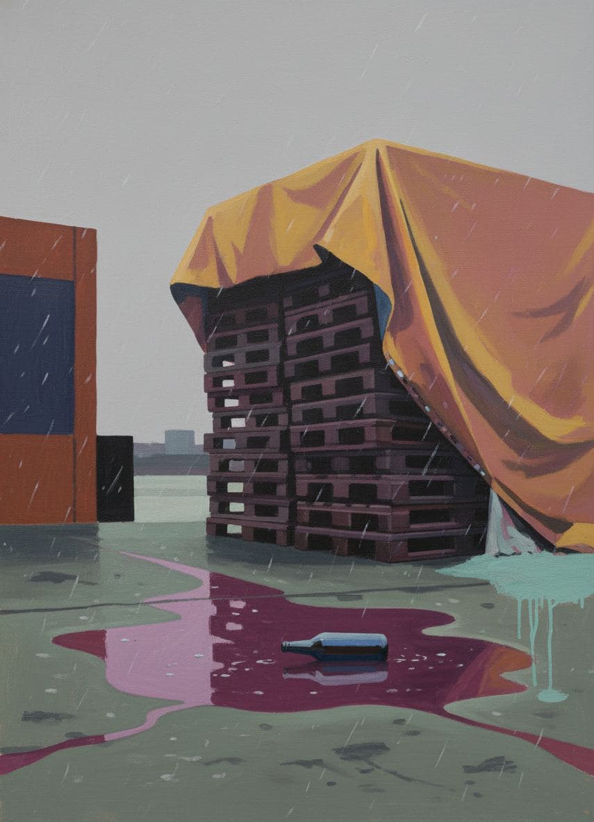 Securing the Tarpaulin — abstract work by Saskia Vandenberg — MODULAR · a one-of-a-kind original