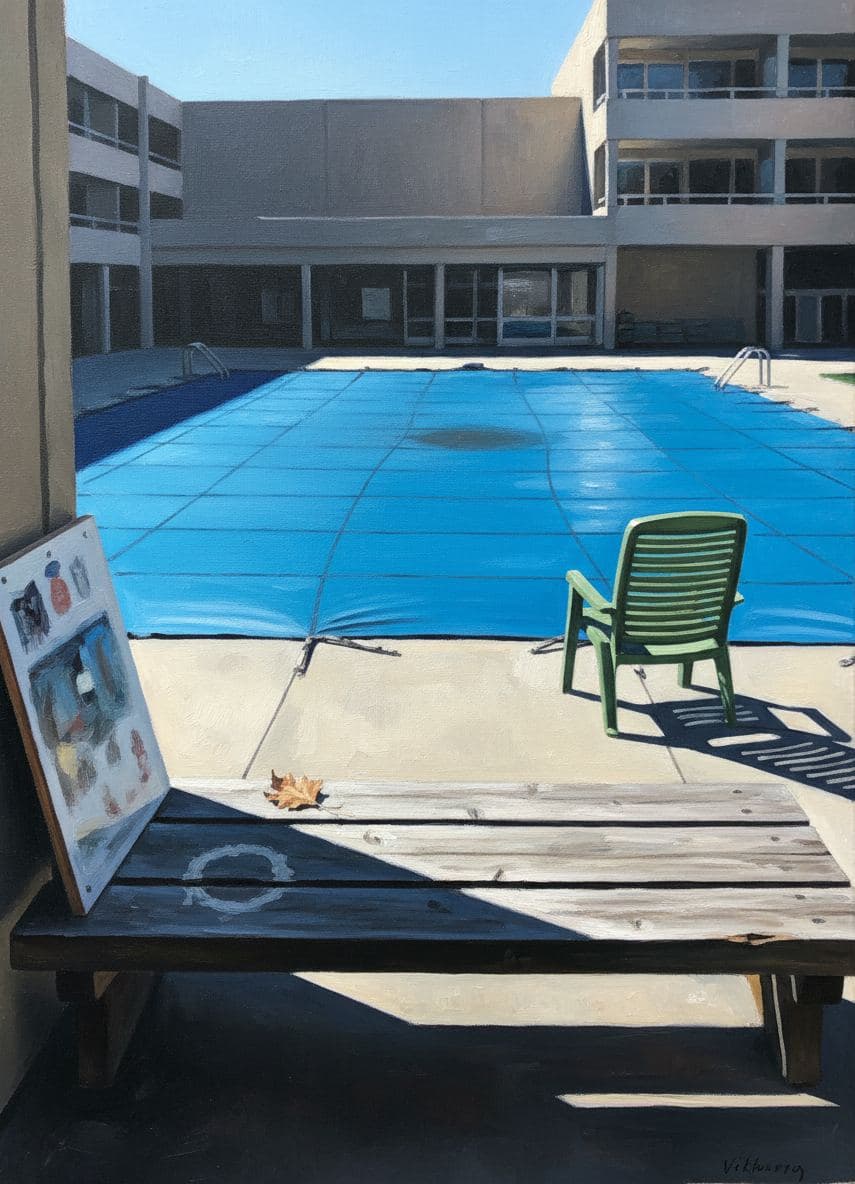 Smoothing the Pool Cover — abstract work by Viktor Eklund — MODULAR · a one-of-a-kind original