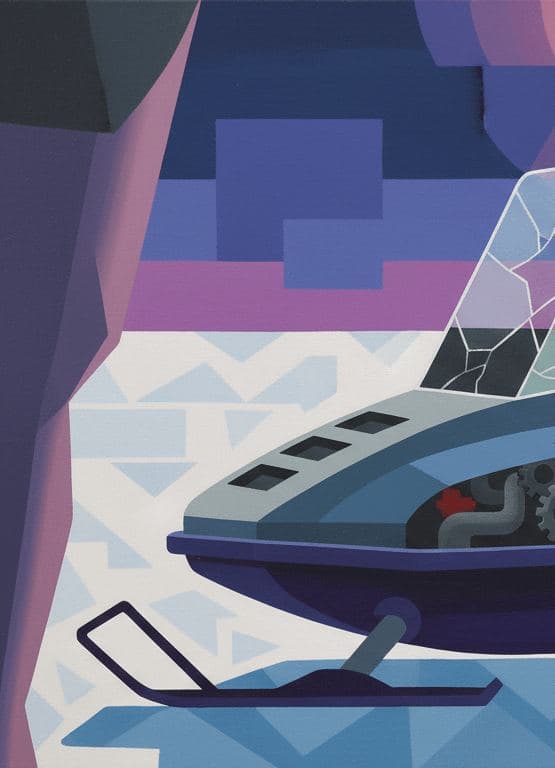 Snowmobile with Fried Rice — abstract work by Viktor Eklund — MODULAR · 13 × 18 cm limited edition of 10