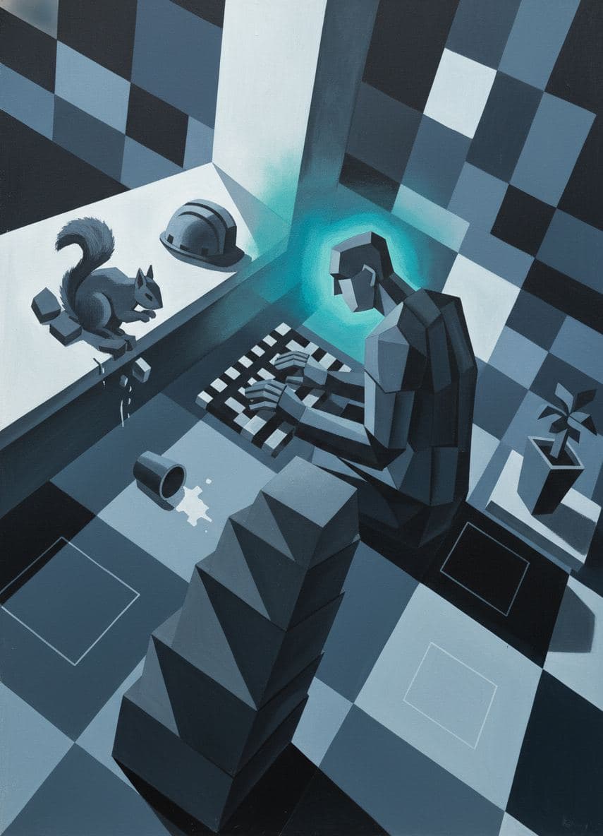 Someone Feigning Engagement — abstract work by Viktor Eklund — MODULAR · a one-of-a-kind original