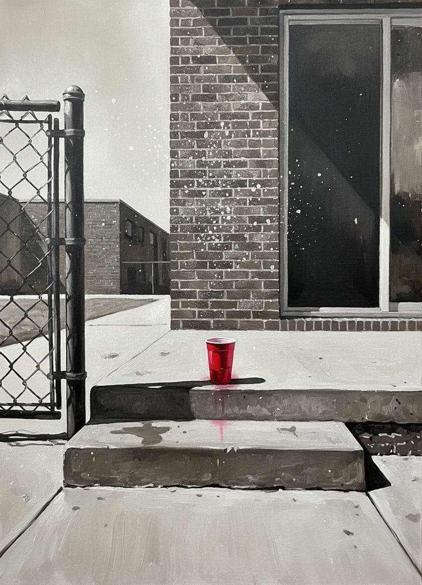 Someone Forgets the Cup — abstract work by Saskia Vandenberg — MODULAR · a one-of-a-kind original