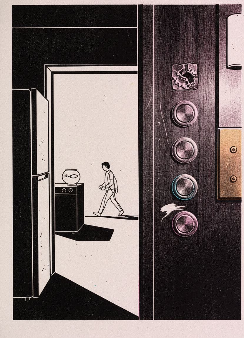 Someone Presses the Button — print by Yuko Shimizu-Tachibana — MODULAR · a one-of-a-kind original