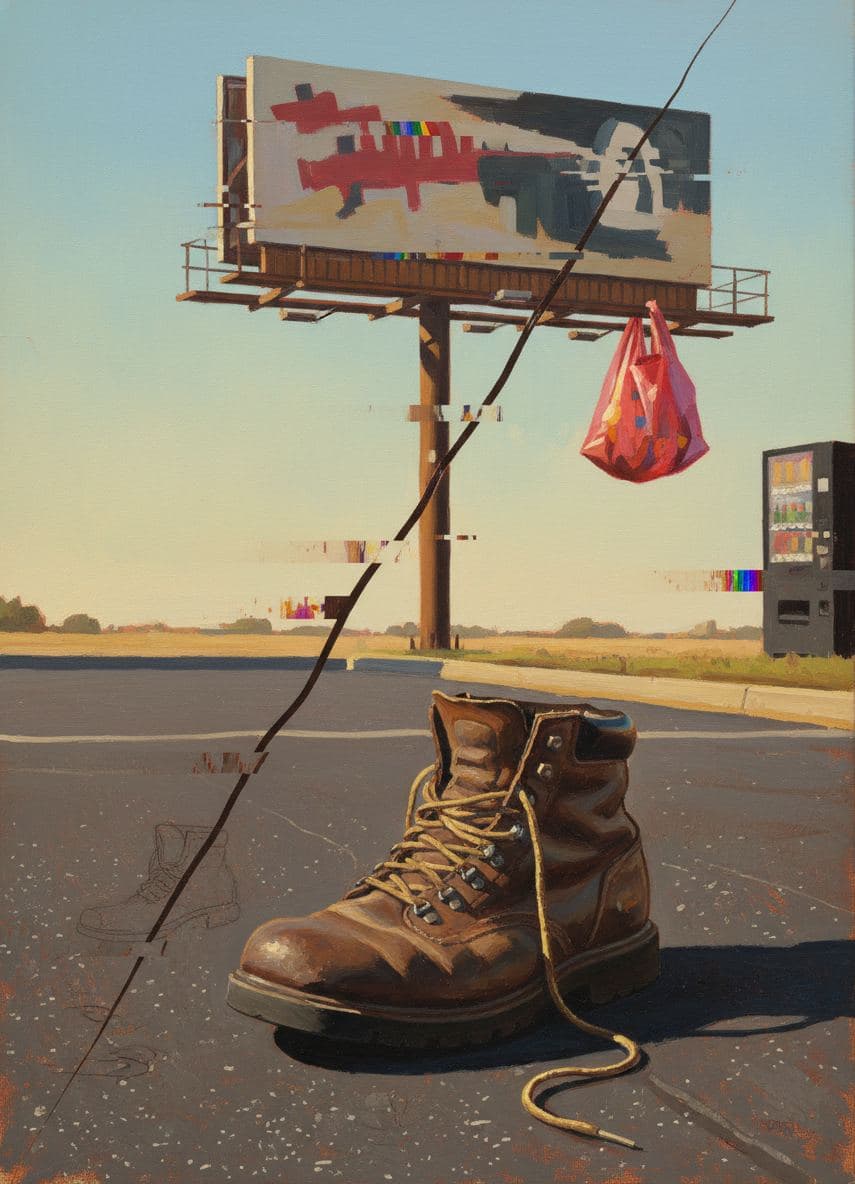 Someone's Boot Resting — abstract work by Saskia Vandenberg — MODULAR · a one-of-a-kind original
