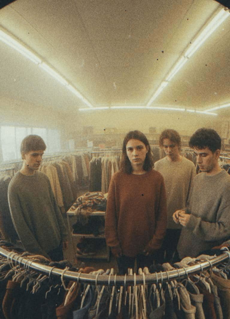 Sorting Through the Racks — photograph by Marcus Keane — MODULAR · 13 × 18 cm limited edition of 10