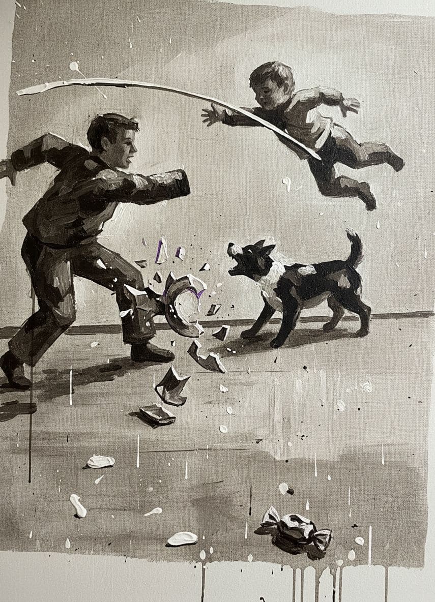 Spilling the Candy Wrappers — abstract work by Viktor Eklund — MODULAR · a one-of-a-kind original