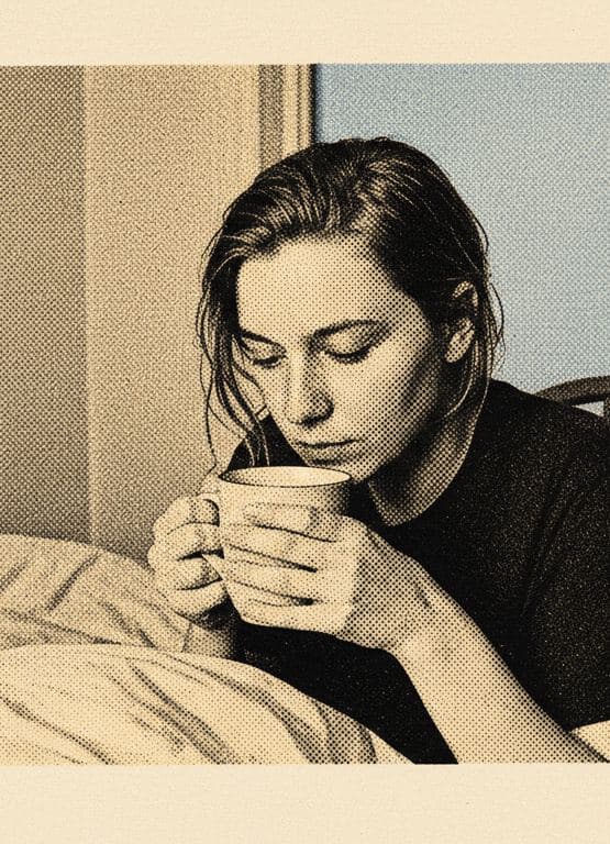 Spilling the Coffee — print by Anya Pietrowski — MODULAR · 13 × 18 cm limited edition of 10