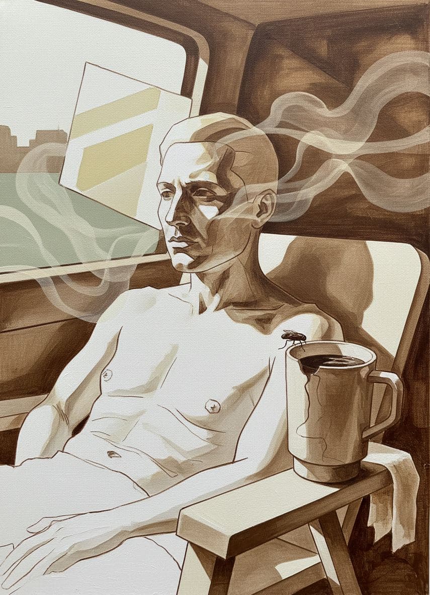 Spilling the Coffee — abstract work by Viktor Eklund — MODULAR · a one-of-a-kind original