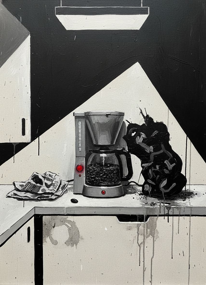 Spilling the Coffee Grounds — abstract work by Viktor Eklund — MODULAR · a one-of-a-kind original