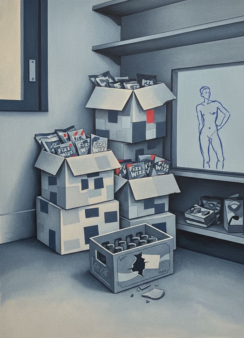 Stacking the Crisps — abstract work by Saskia Vandenberg — MODULAR · a one-of-a-kind original