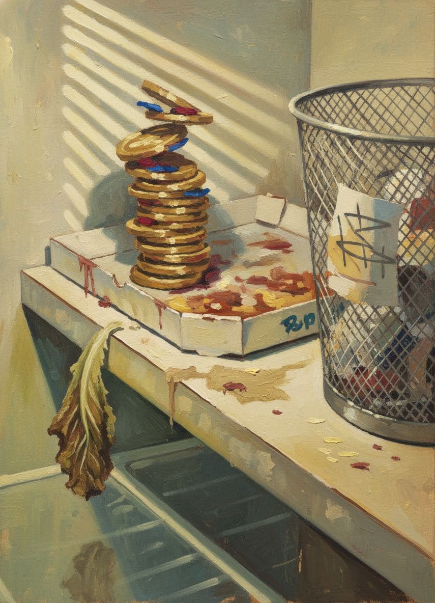Stacking the Doubloons — abstract work by Saskia Vandenberg — MODULAR · a one-of-a-kind original