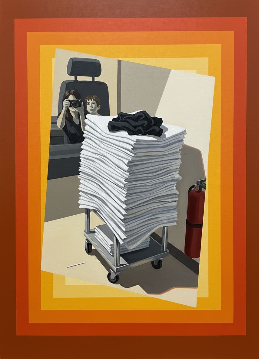 Stacking the Laundry — abstract work by Saskia Vandenberg — MODULAR · a one-of-a-kind original