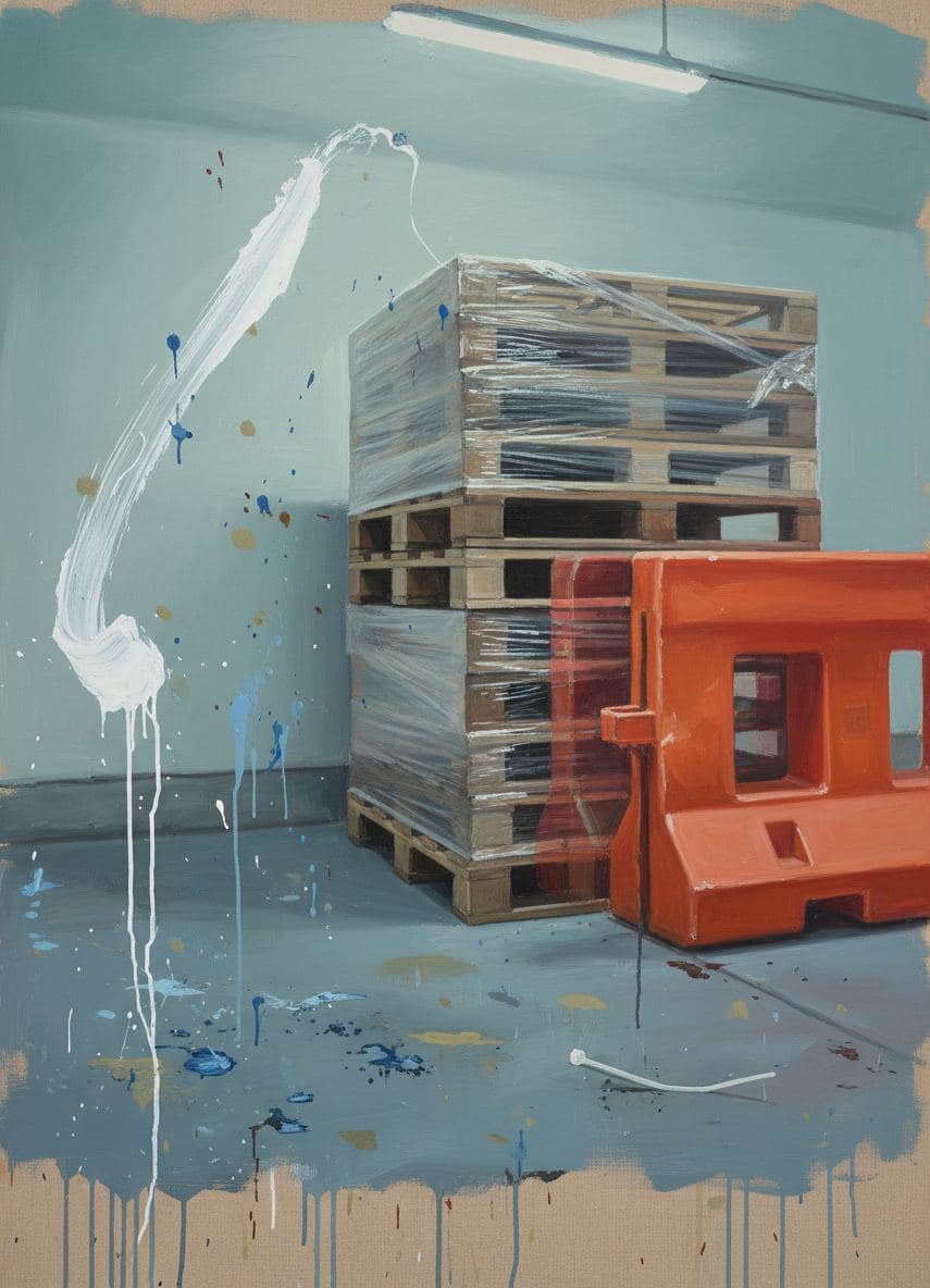 Stacking the Pallets — abstract work by Saskia Vandenberg — MODULAR · a one-of-a-kind original