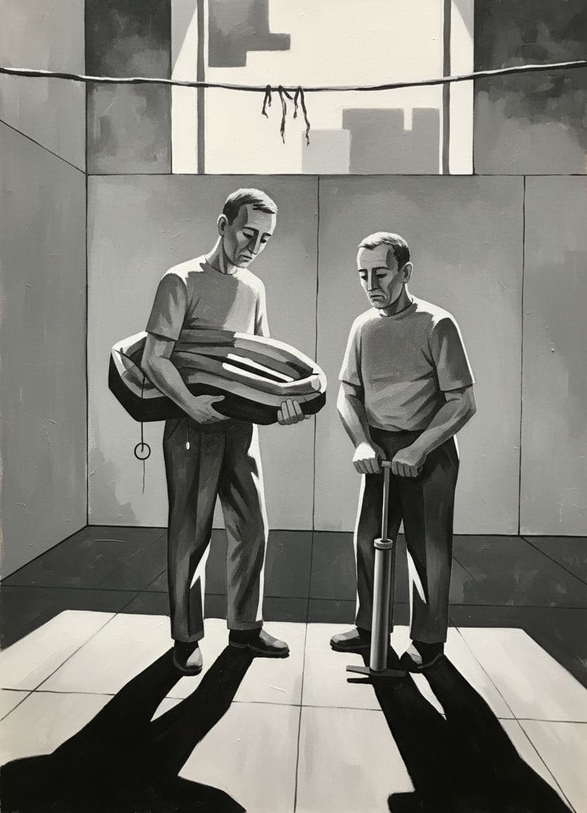Stanley Wrestling the Pump — abstract work by Viktor Eklund — MODULAR · a one-of-a-kind original