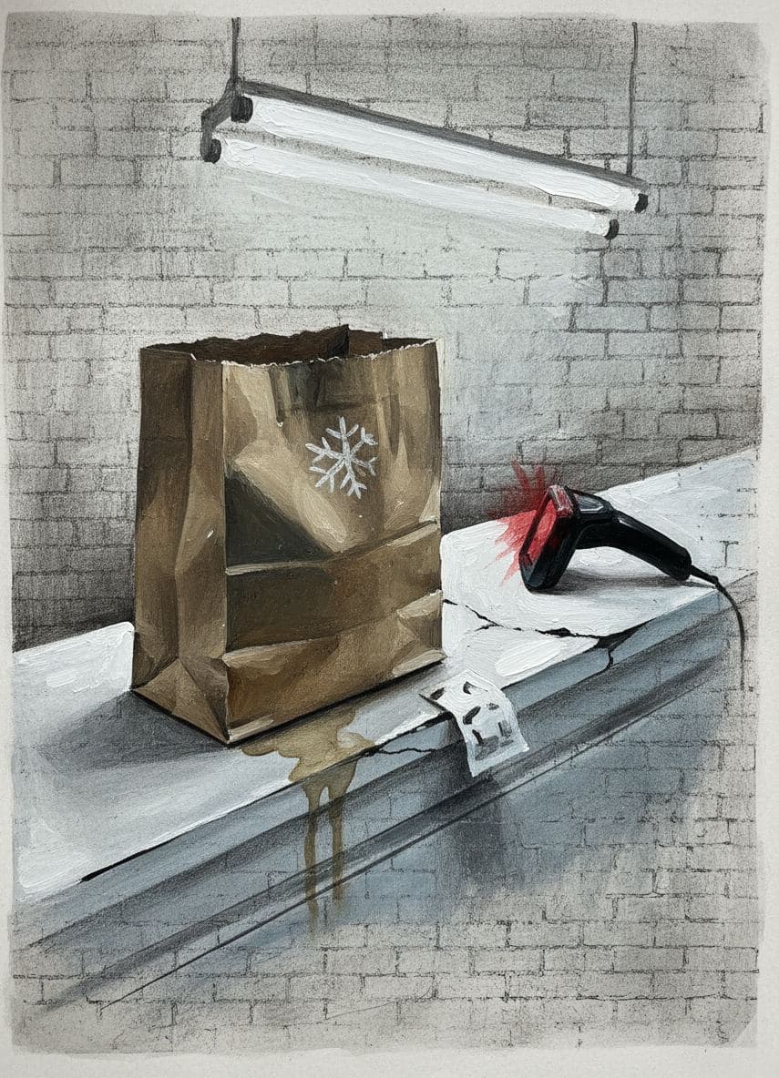 Sterile Hum of Convenience — painting by Viktor Eklund — MODULAR · a one-of-a-kind original