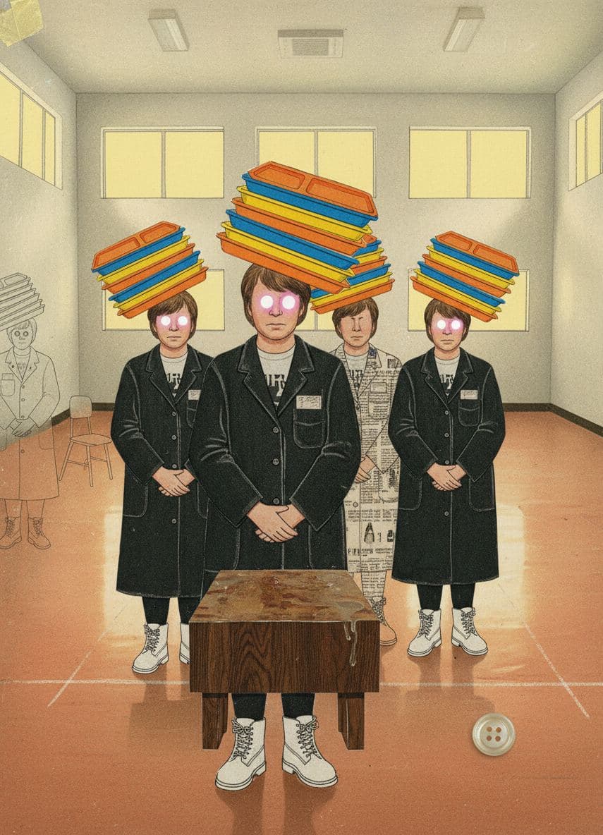 Sunday Cafeteria Ballet — collage by Irmela Bechmann — MODULAR · a one-of-a-kind original