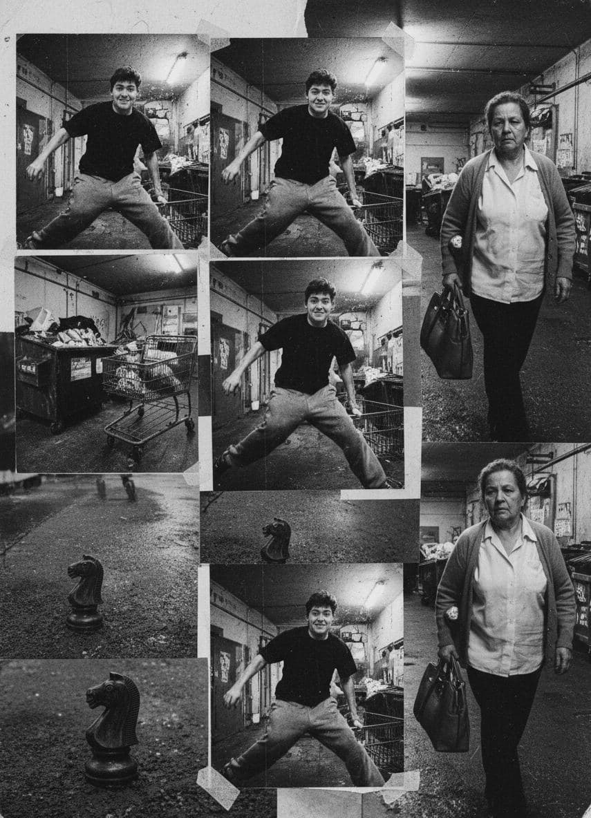 The Alley Jump — collage by Salim Ouattara — MODULAR · 13 × 18 cm limited edition of 10