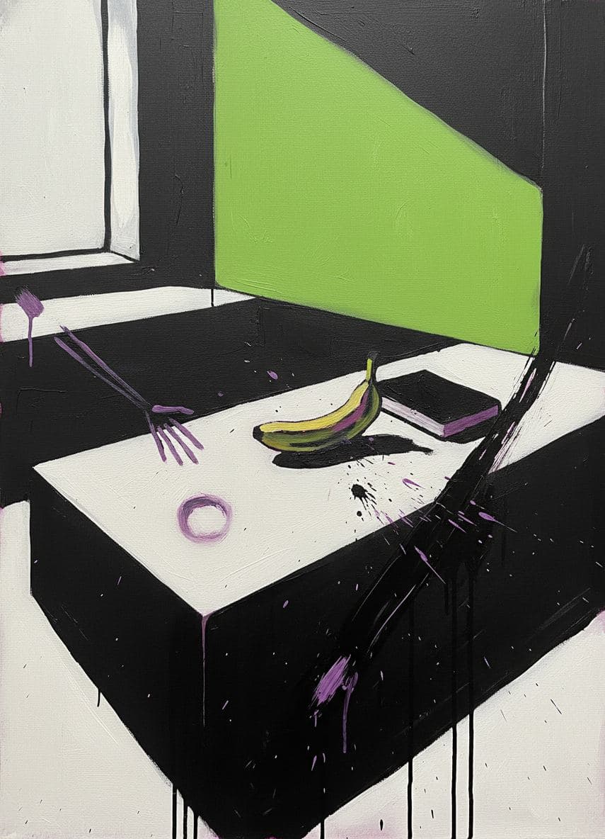 The Banana's Big Day Out — abstract work by Viktor Eklund — MODULAR · a one-of-a-kind original