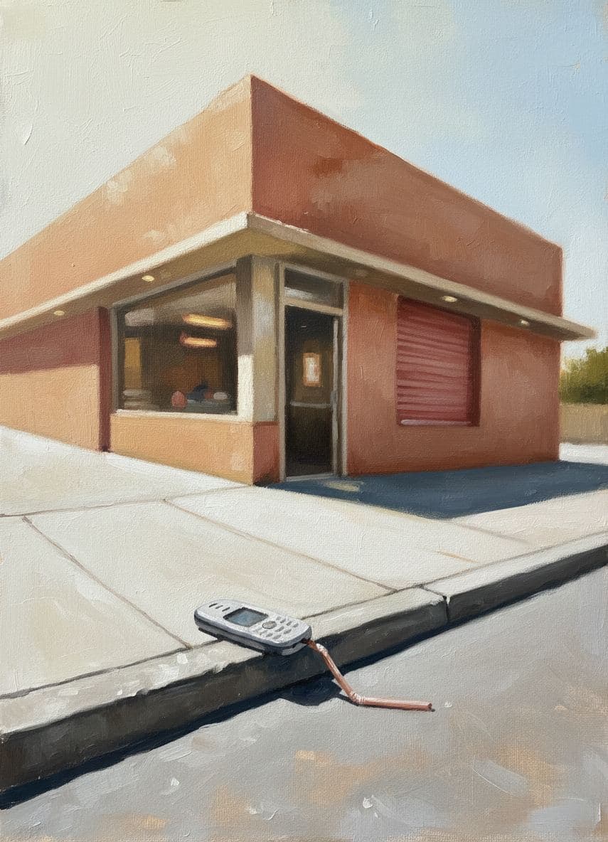 The Best Burger of Her Life — abstract work by Saskia Vandenberg — MODULAR · a one-of-a-kind original