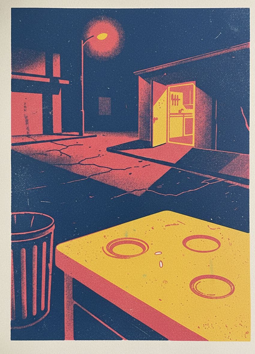 The Best Night Out — print by Hilda Prosser — MODULAR · a one-of-a-kind original