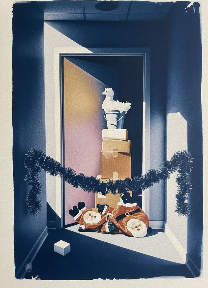 The Bird Endures the Tinsel — abstract work by Stefan Tannhäuser — MODULAR · a one-of-a-kind original