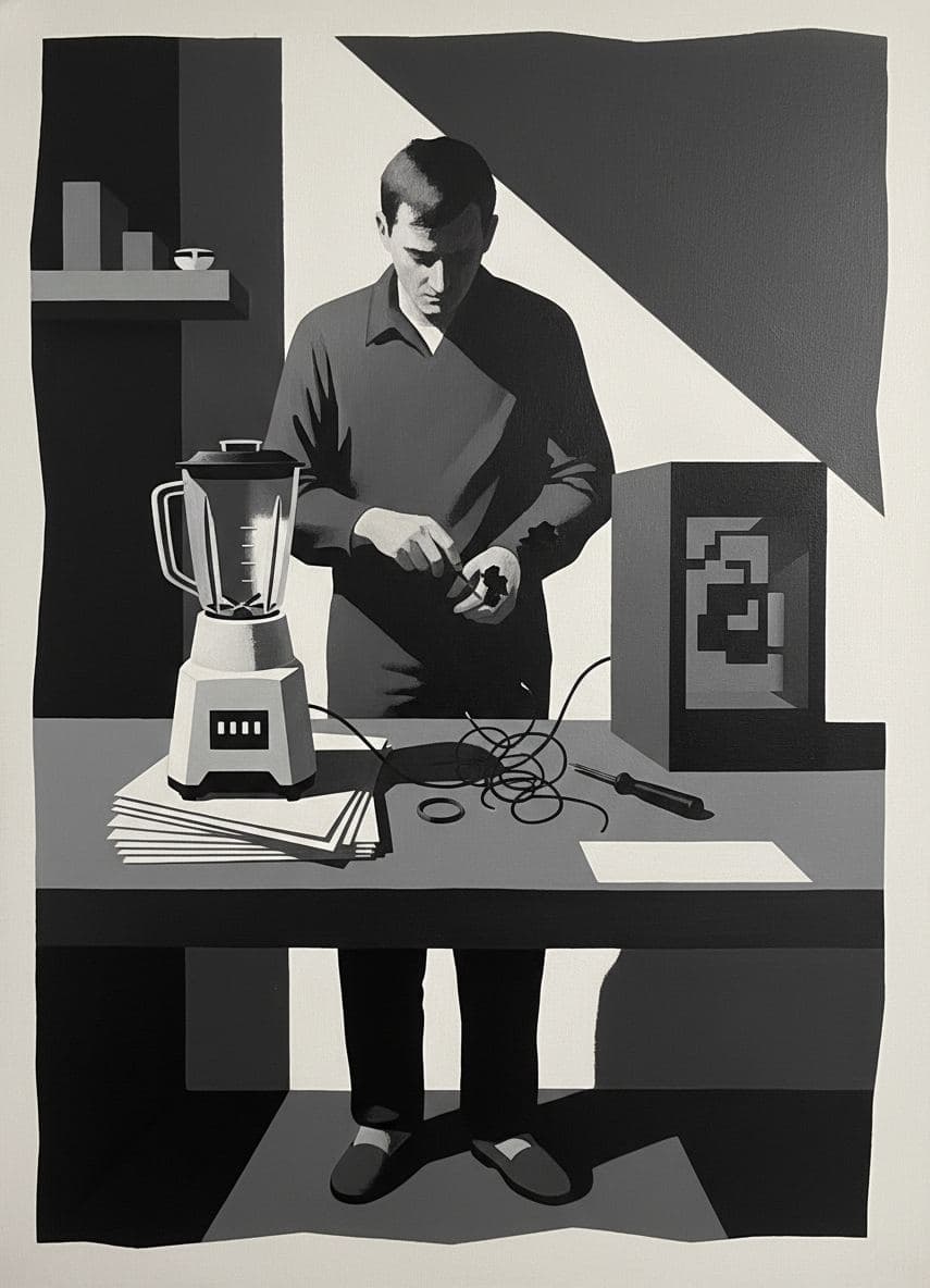 The Blender Gets Fixed — abstract work by Saskia Vandenberg — MODULAR · a one-of-a-kind original
