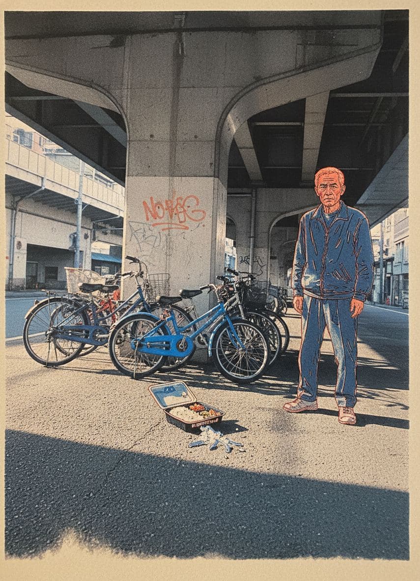 The Boy Who Left His Bento — print by Anya Pietrowski — MODULAR · a one-of-a-kind original