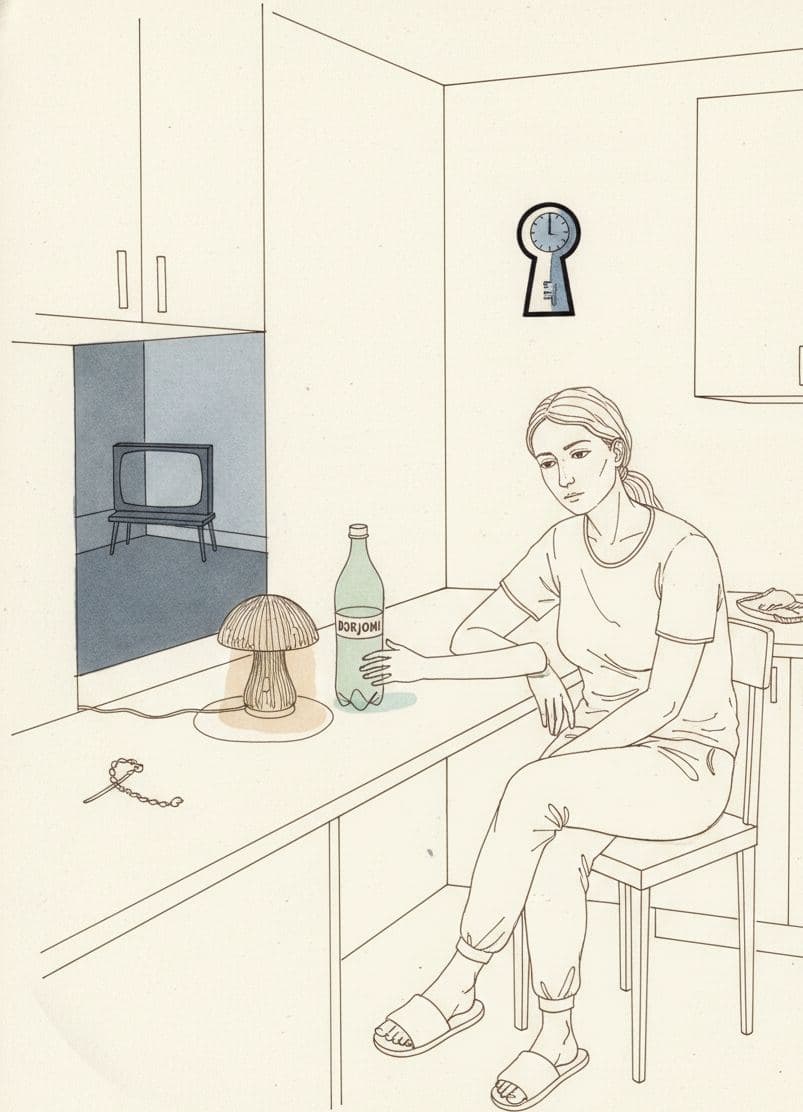 The Boy Who Wanted Borjomi — painting by Viktor Eklund — MODULAR · a one-of-a-kind original